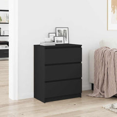 vidaXL Buffet, Meuble de Rangement avec Tiroir, Armoire de Rangement, Organisateur Salon Salle de Séjour Intérieur, Noir Bois d’Ingénierie