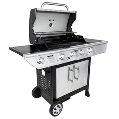 Barbecue au gaz BRISBANE - 4 brûleurs 14kW + réchaud Somagic -