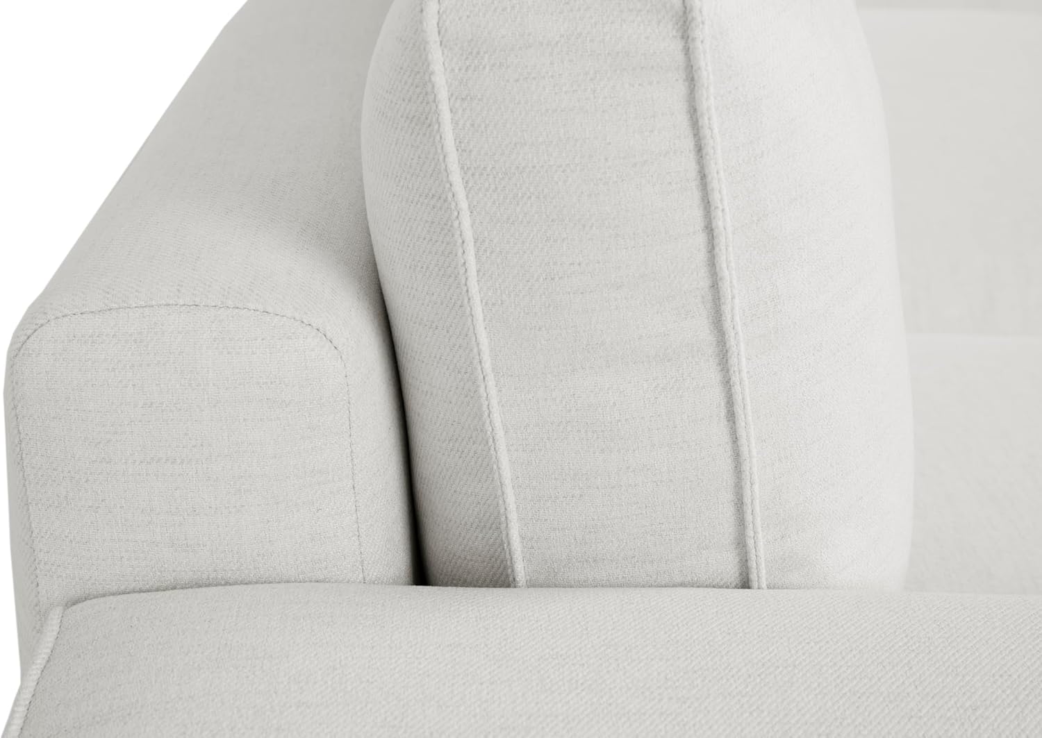 Budwing Jordan Canapé-lit 5 Places – Chaise Longue Panoramique, Confort Premium – Style Contemporain, Tissu 100% Polyester – 317x157x91 cm – Beige Clair