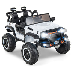 Voiture lectrique 24v pour Enfants 2 Places Tlcommande Musique Histoire Klaxon Usb Fonction de Dmarrage Lent Suspensions  Ressort Blanc/Noir/Rose/Violet -