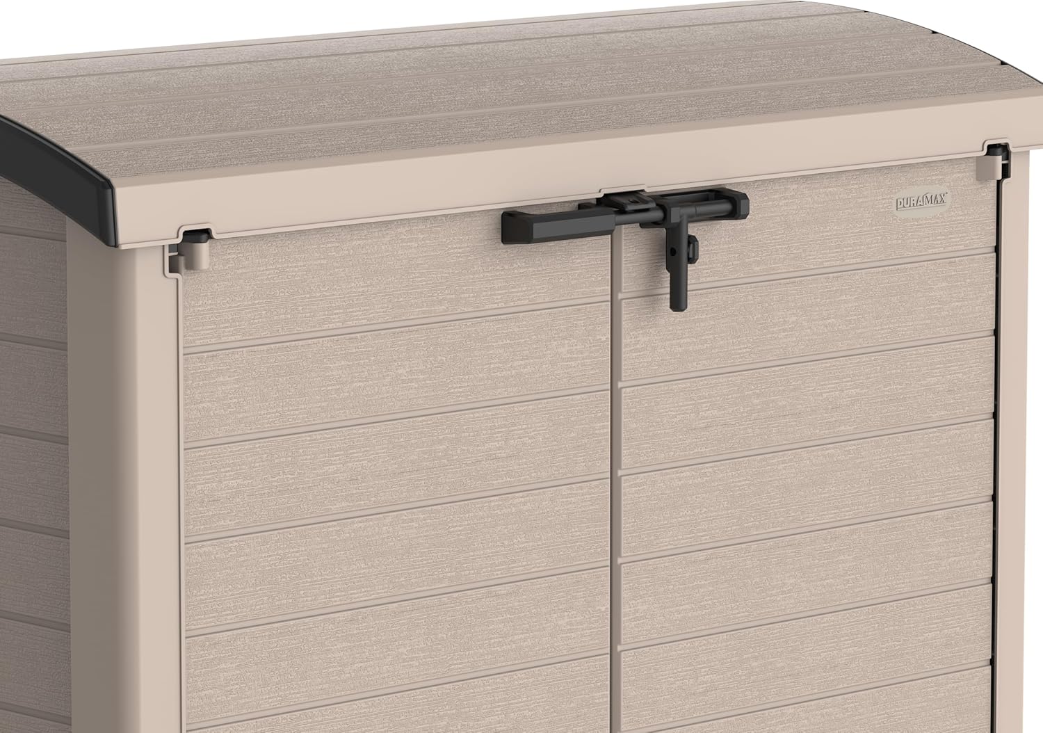 Duramax StoreAway 1200L Plastic Garden Shed/ Flat Lid,Outdoor Storage Shed,Wheelie Bin Hideaways,Wheelie bin box,Durable Construction,Ideal for Bikes,BBQs & 2x 240L Bins,145x85x125 cm,Brown