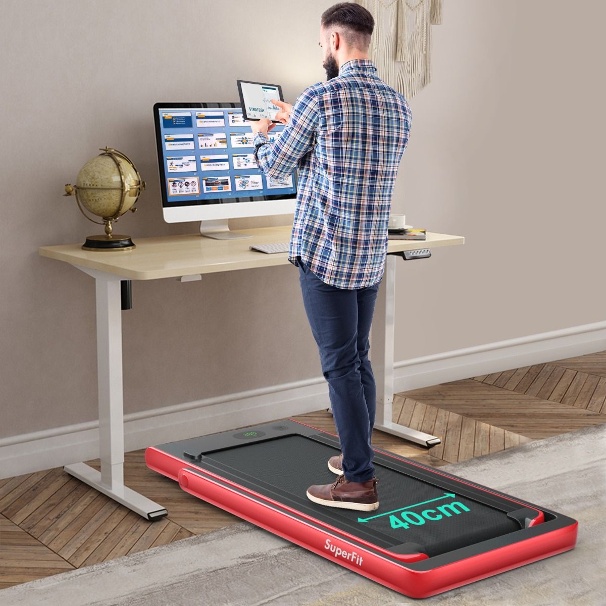 2 en 1 Tapis de Course Electrique Pliable 1  12 Km/H avec Haut-parleur Bluetooth Tlcommande Moteur 0,75HP Vert/Blanc/Noir/Rouge/Or/Noir et Argent/Bleu -