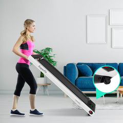2 en 1 Tapis de Course Electrique Pliable 1  12 Km/H avec Haut-parleur Bluetooth Tlcommande Moteur 0,75HP Vert/Blanc/Noir/Rouge/Or/Noir et Argent/Bleu -