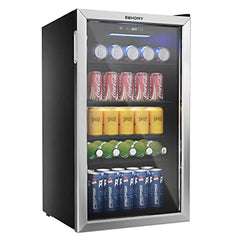 Frigorifero per bevande,mini frigo da 126 lattine con porta in vetro -