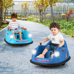 Auto-tamponneuse Electrique 12V pour Enfants Alimentée par Batterie Télécommande Lumières LED Musique pour les 2-5 Ans Rose/Rouge/Bleu -