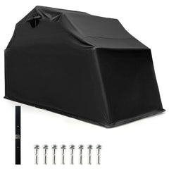 Abri de Moto Extrieur Tente Moto avec Housse en Tissu Oxford Fen锚tres en Maille Enroulables Housse Moto Exterieur tanche pour Moto Vlos Outils Noir -