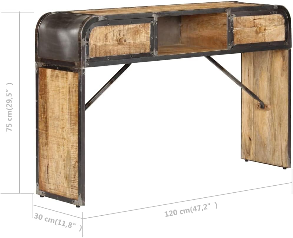 vidaXL Buffet Bahut Armoire Commode Meuble de Rangement Bois Manguier Massif