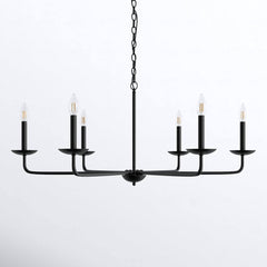 Baltray 6 - Light Candle Style Classic/Traditional Chandelier Joss & Main Finish: Black, Size: 18.5" H x 42" W x 42" D